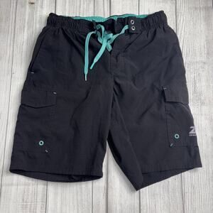 Men's Zeroxposur Black/Blue Swim Trunks Size Small